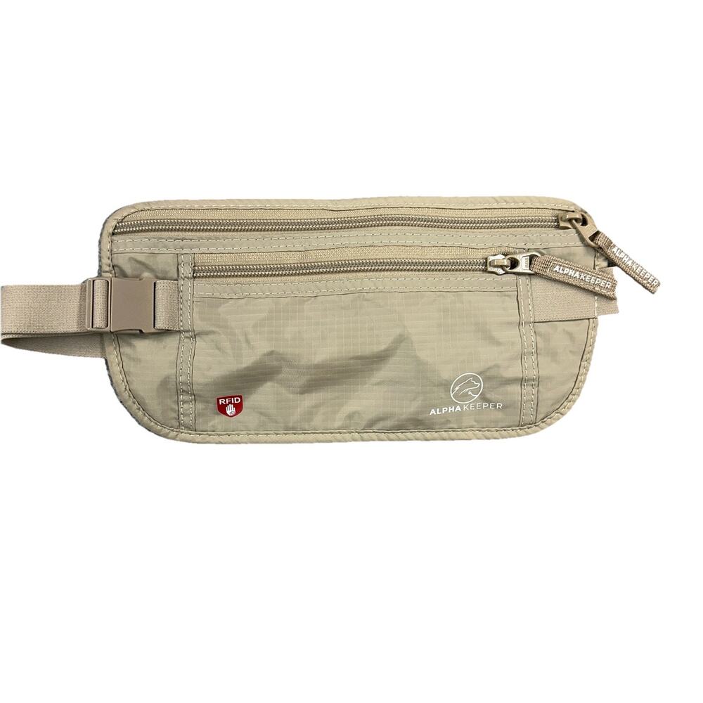 Alpha Keeper Money Belt For Travel Hidden Under Blocking Passport Waist Wallet - Picture 1 of 9